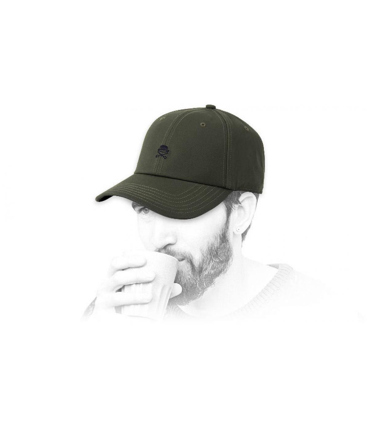 casquette logo Cayler vert Small Icon Curved olive black